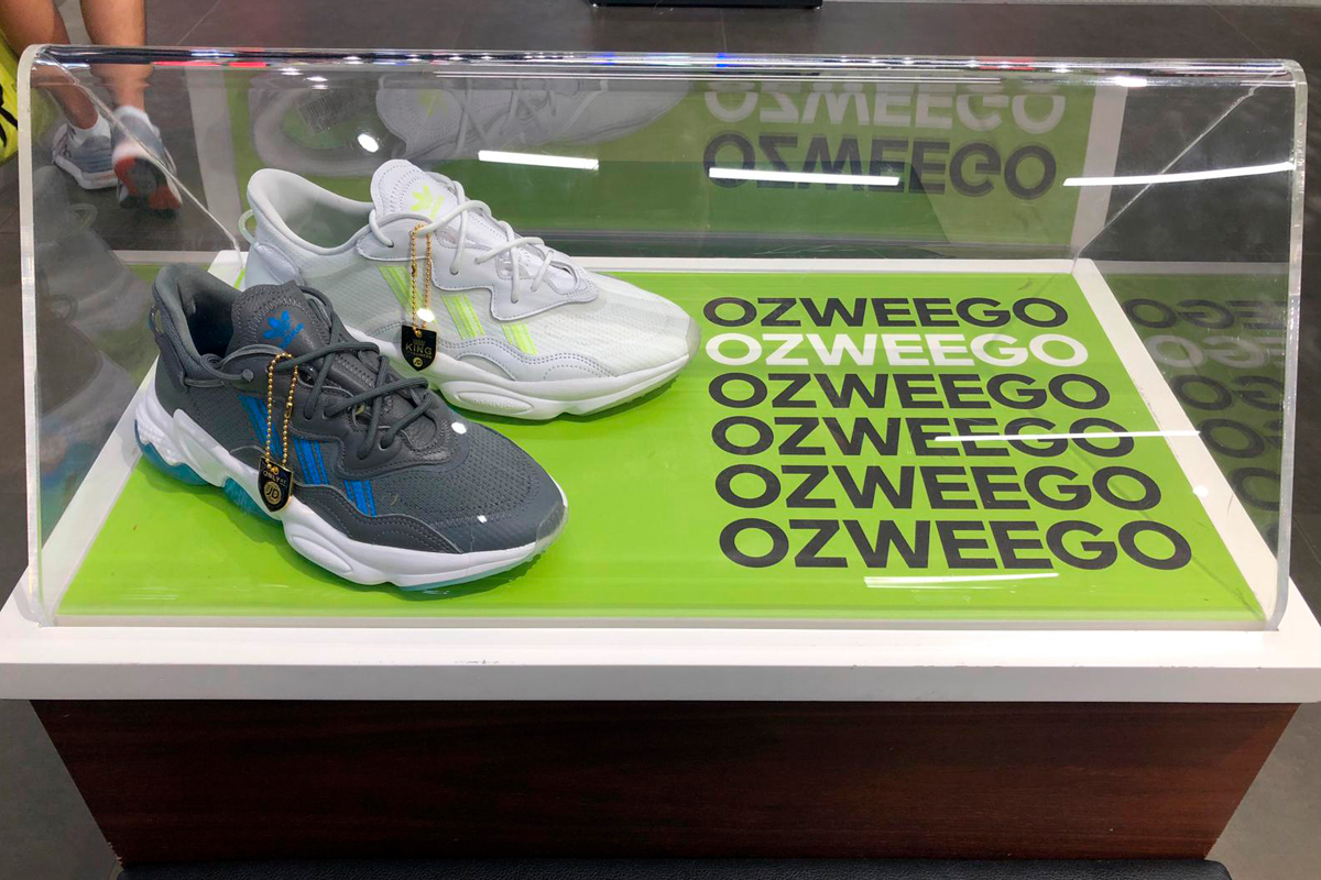 Adidas Ozweego shoe display