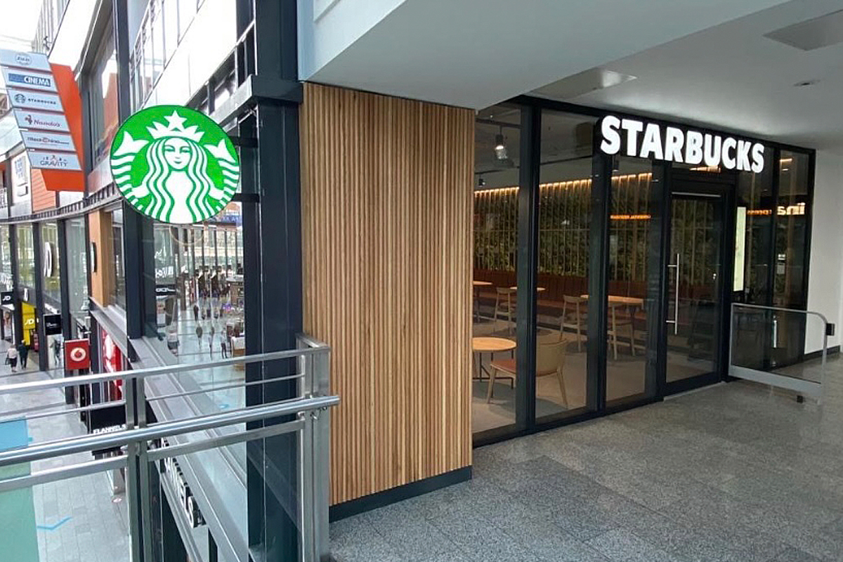 Starbucks Hull illuminated signage